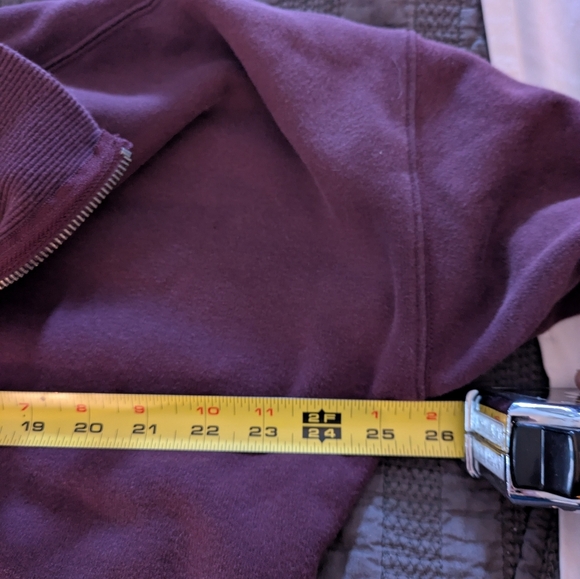 Athleta 1/4 zip pullover M oversized plum - Picture 9 of 11